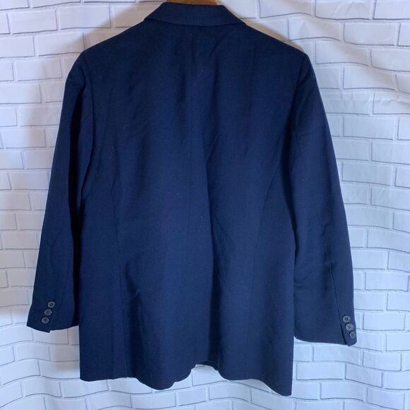 Pendleton Navy One Button 100% Wool Blazer Sz 12 - Picture 2 of 3